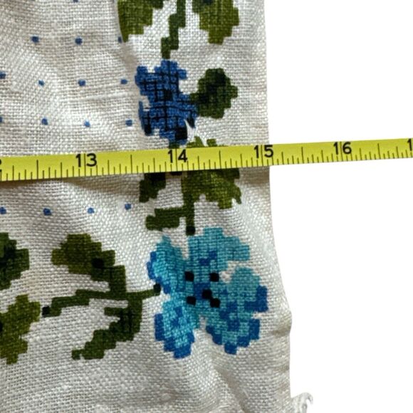 1960's Parisian Linen Kitchen Tea Towel Dish Pennsylvania Dutch Couple - Picture 5 of 5